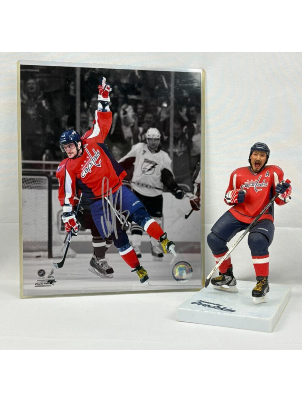 Alexander Ovechkin Washington Capitals Signed Photograph & Action Figure